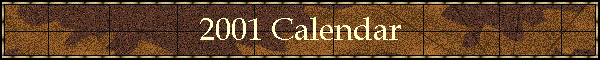 2001 Calendar