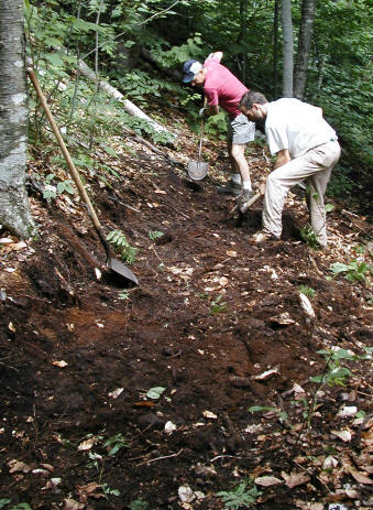 ...sidehill work begins...